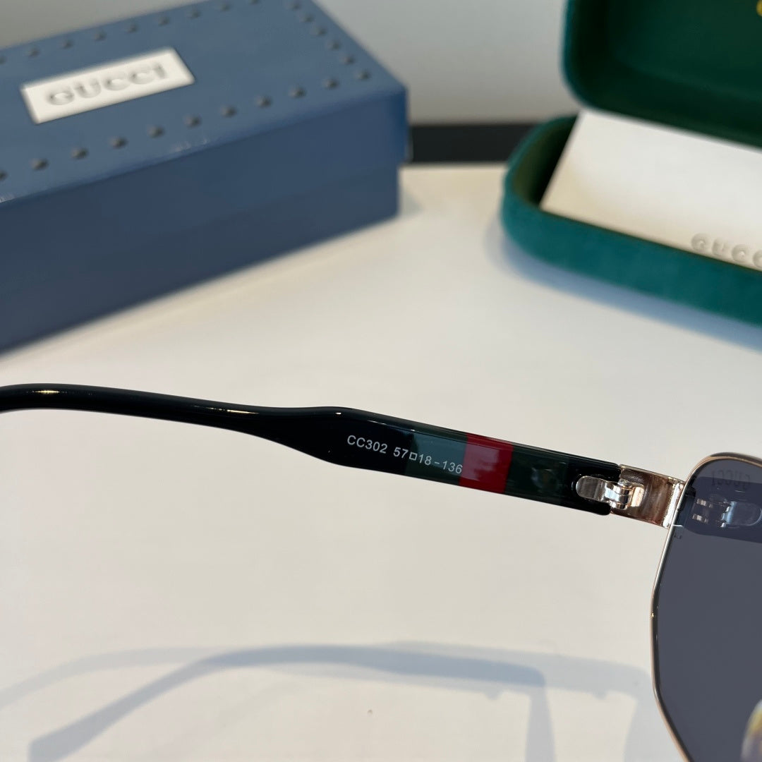 Gucci Oversized Silver Lens Sunglasses for Women - 398306 - detail image 5