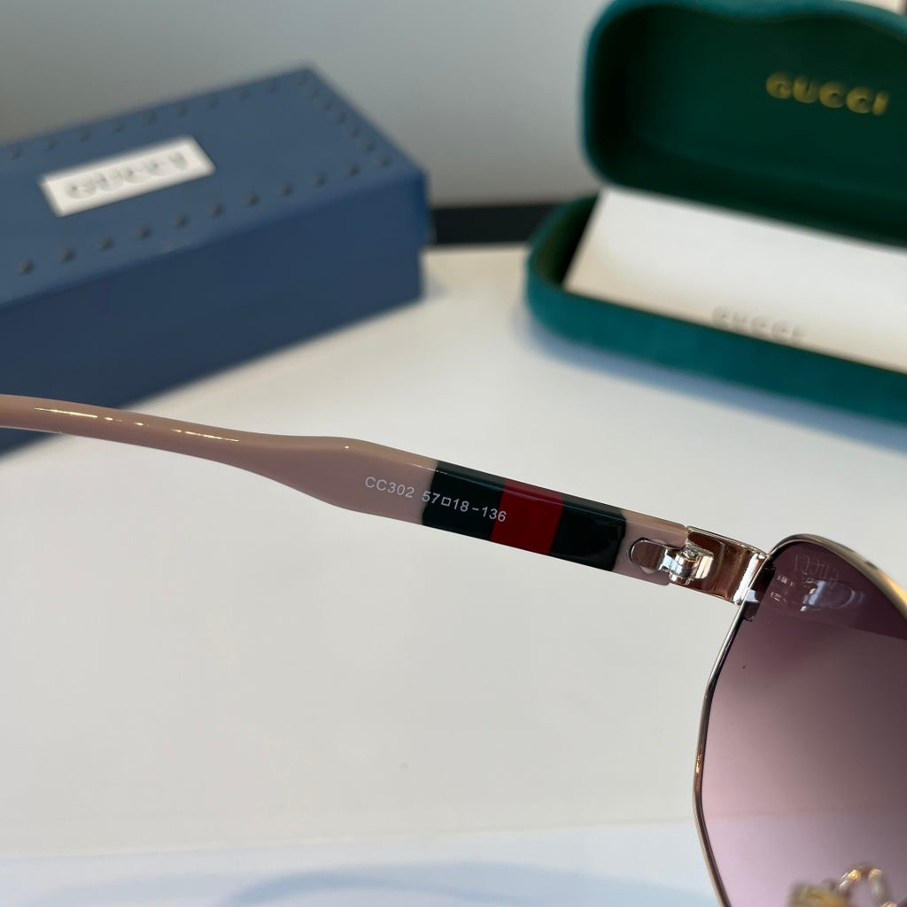 Gucci Oversized Silver Lens Sunglasses for Women - 866926 - detail image 6
