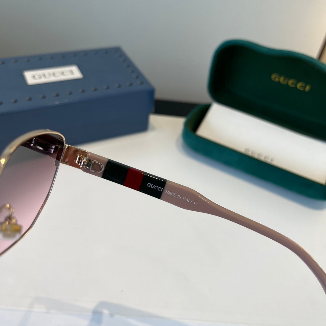 Gucci Oversized Silver Lens Sunglasses for Women - 398307 - detail image 5