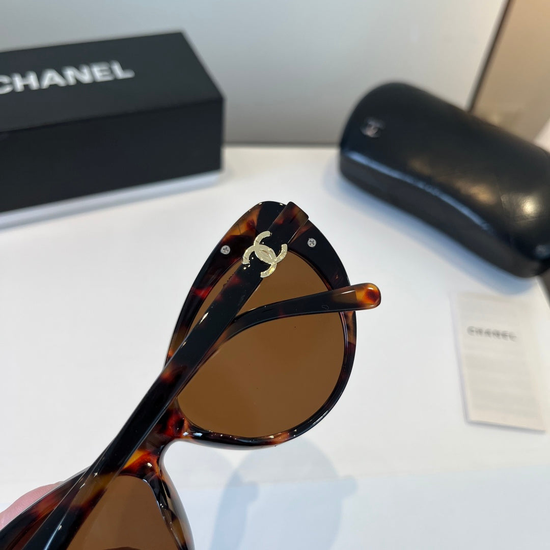 Chanel Cat-Eye Brown Lens Sunglasses for Men & Women - detail image 8