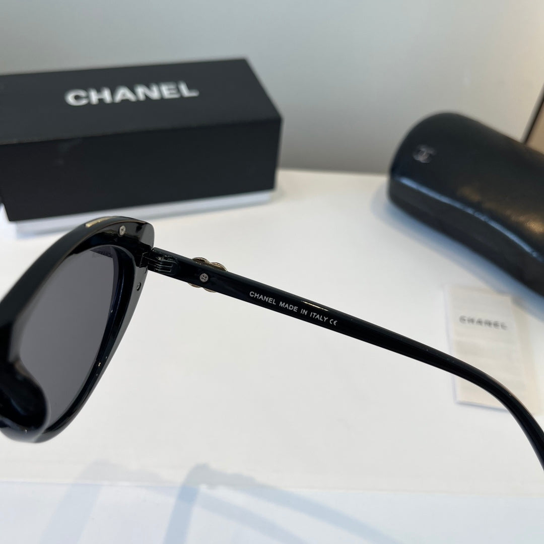Chanel Cat-Eye Black Lens Sunglasses for Men & Women - 997757 - detail image 5