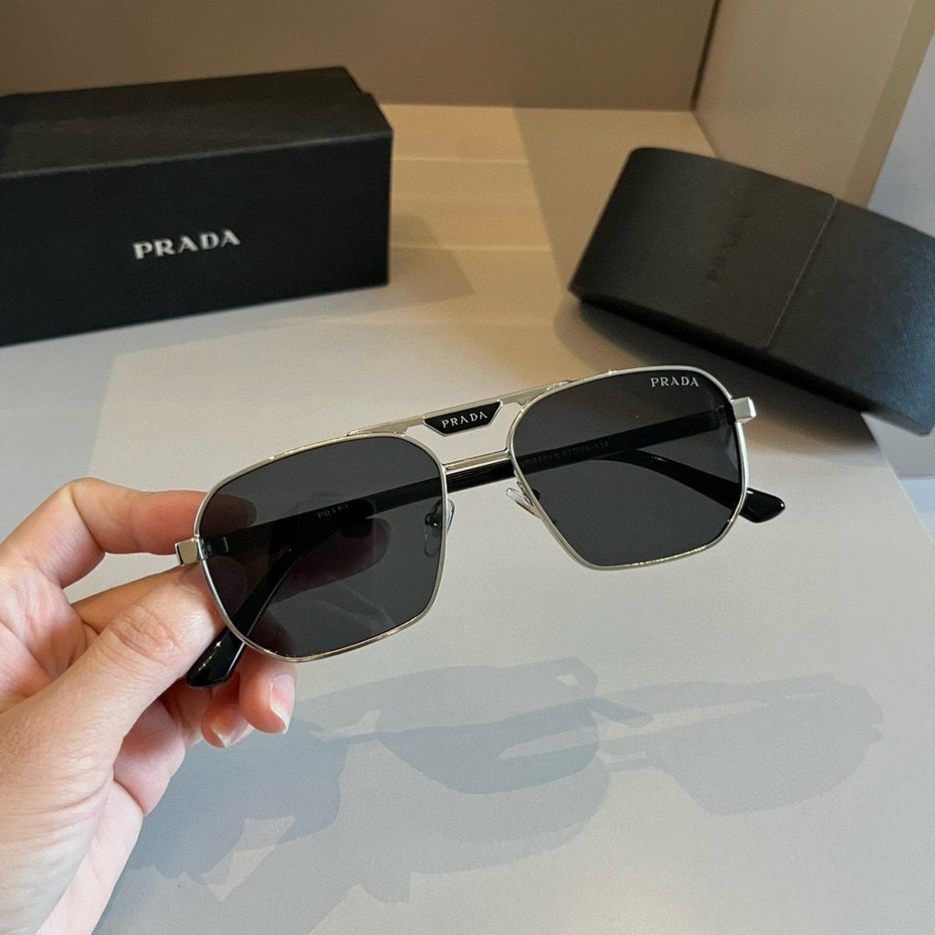 Prada Polarized Fashion Gold Lens Sunglasses for Men - 415756 - detail image 5