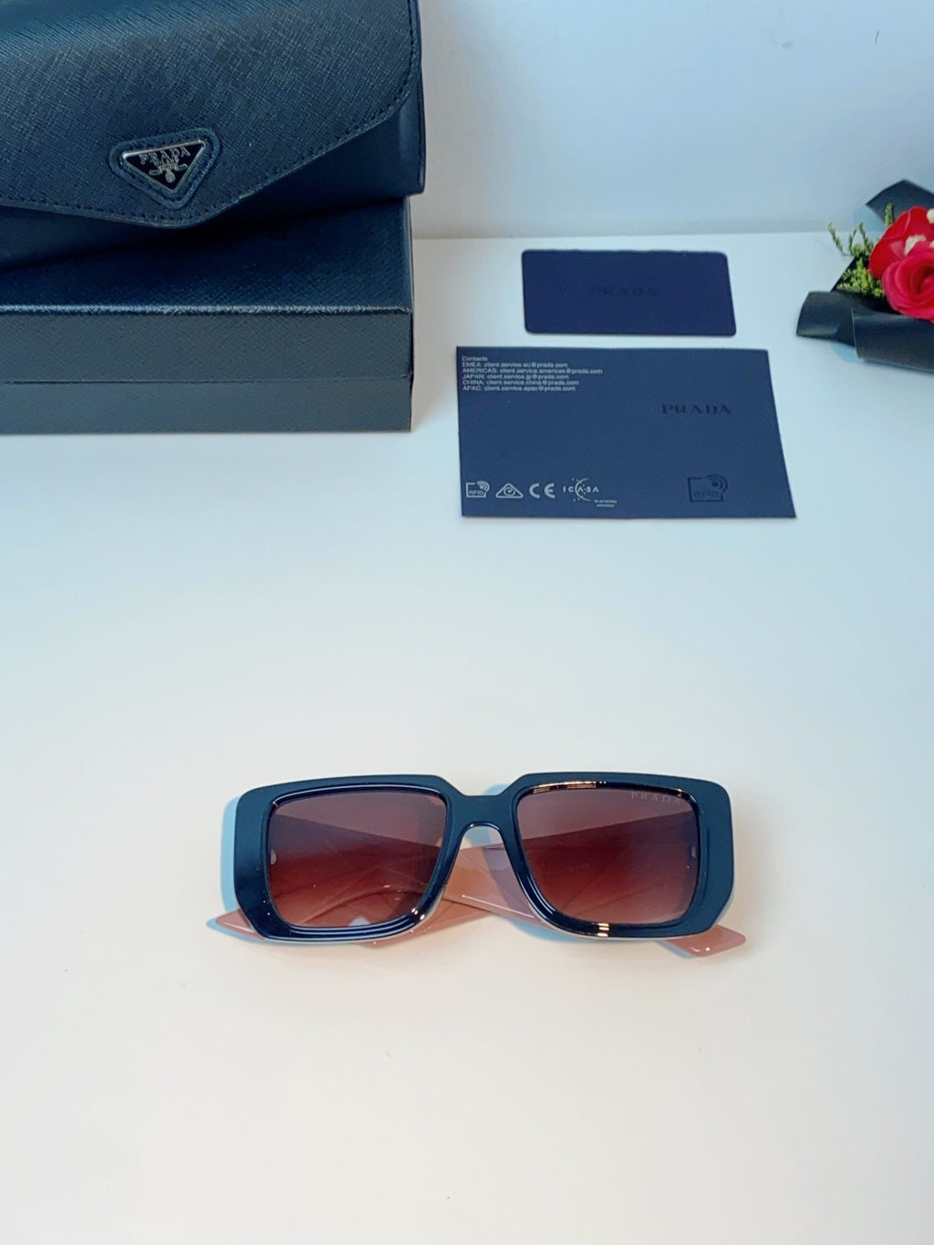 Prada Fashion Red Lens Sunglasses for Men & Women - 432156 - detail image 9