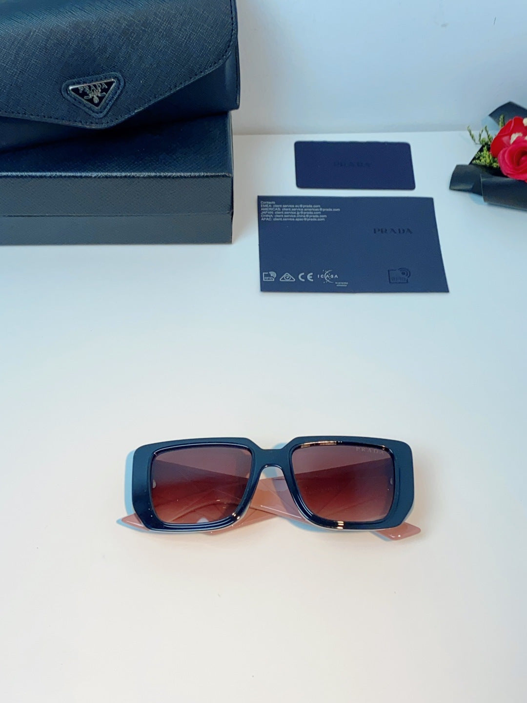 Prada Fashion Red Lens Sunglasses for Men & Women - 432156 - detail image 9