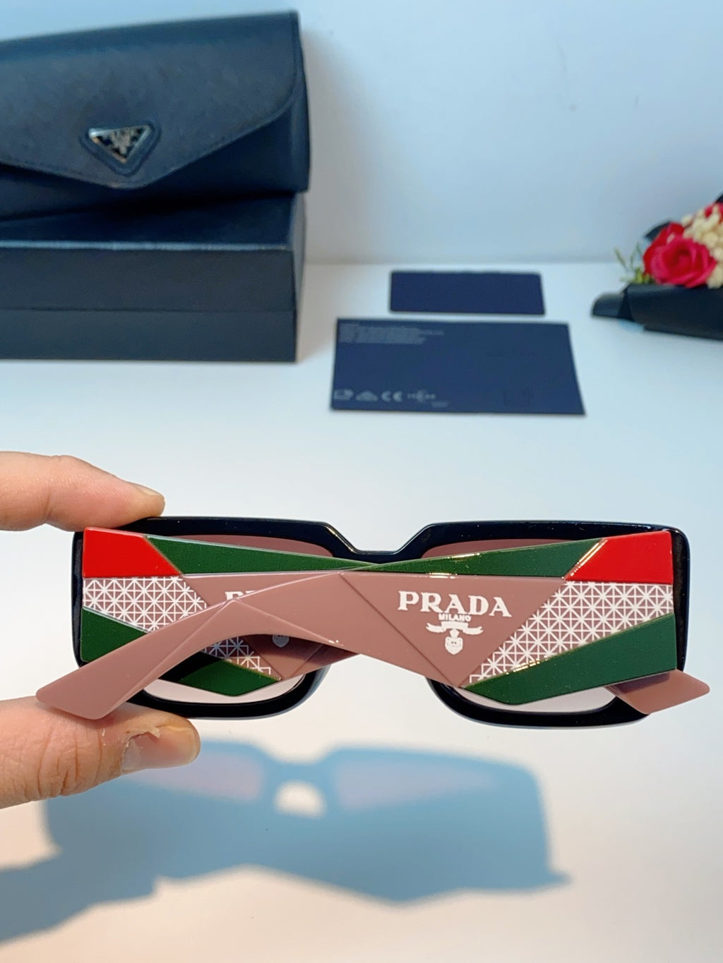 Prada Fashion Red Lens Sunglasses for Men & Women - 432156 - detail image 5