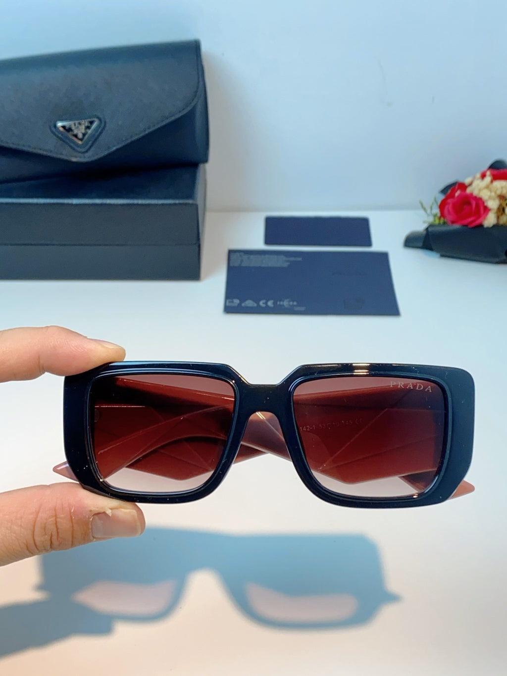 Prada Fashion Red Lens Sunglasses for Men & Women - 432156 - detail image 4