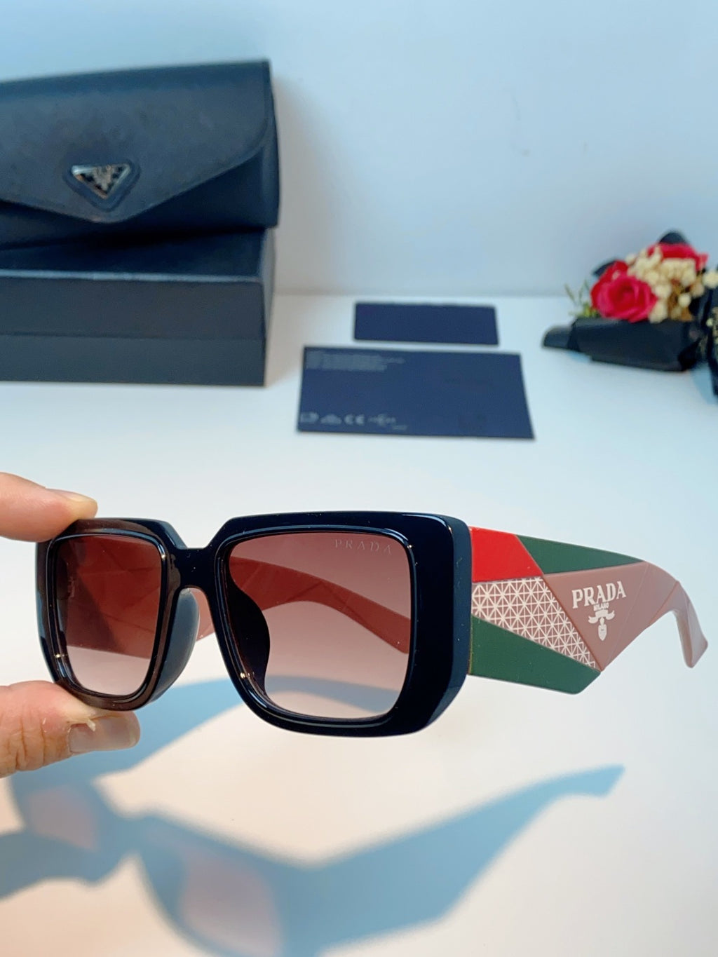Prada Fashion Red Lens Sunglasses for Men & Women - 432156 - detail image 6