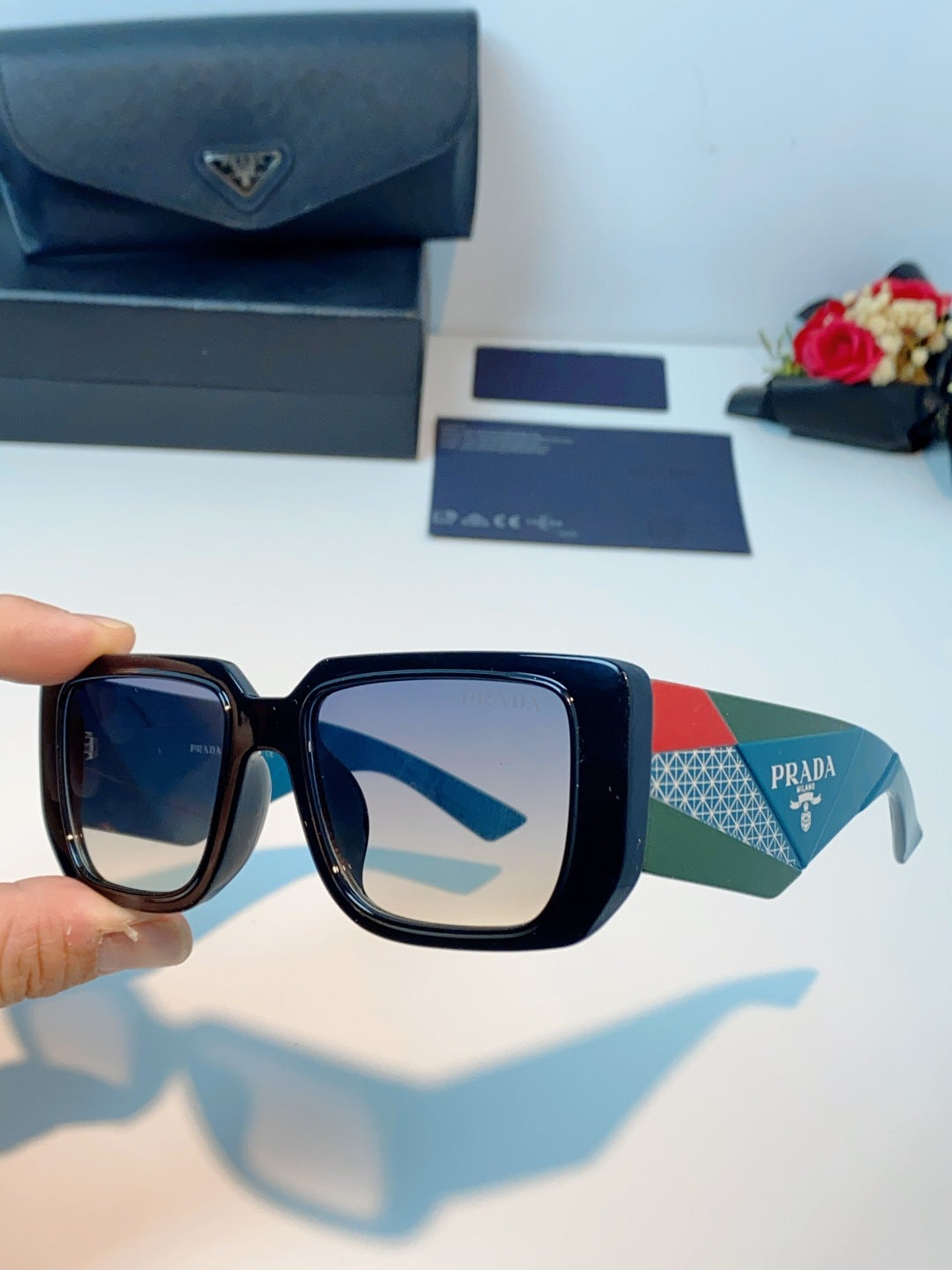 Prada Fashion Blue Lens Sunglasses for Men & Women - 432158 - detail image 6
