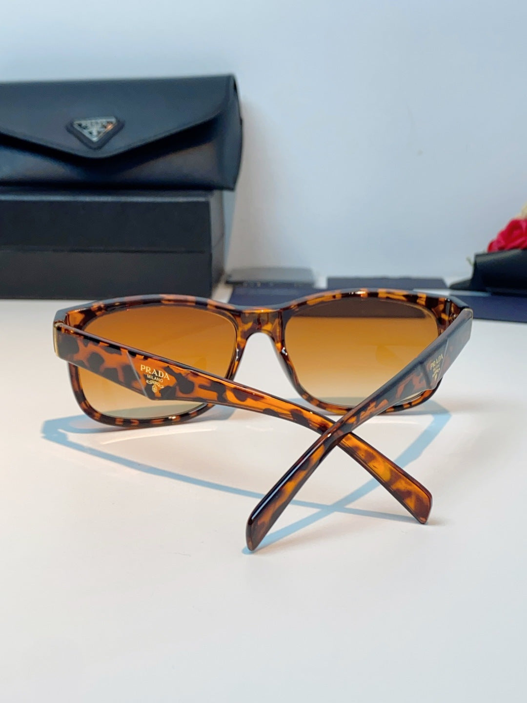 Prada Polarized Square Orange Lens Sunglasses for Men & Women - 934944 - detail image 3
