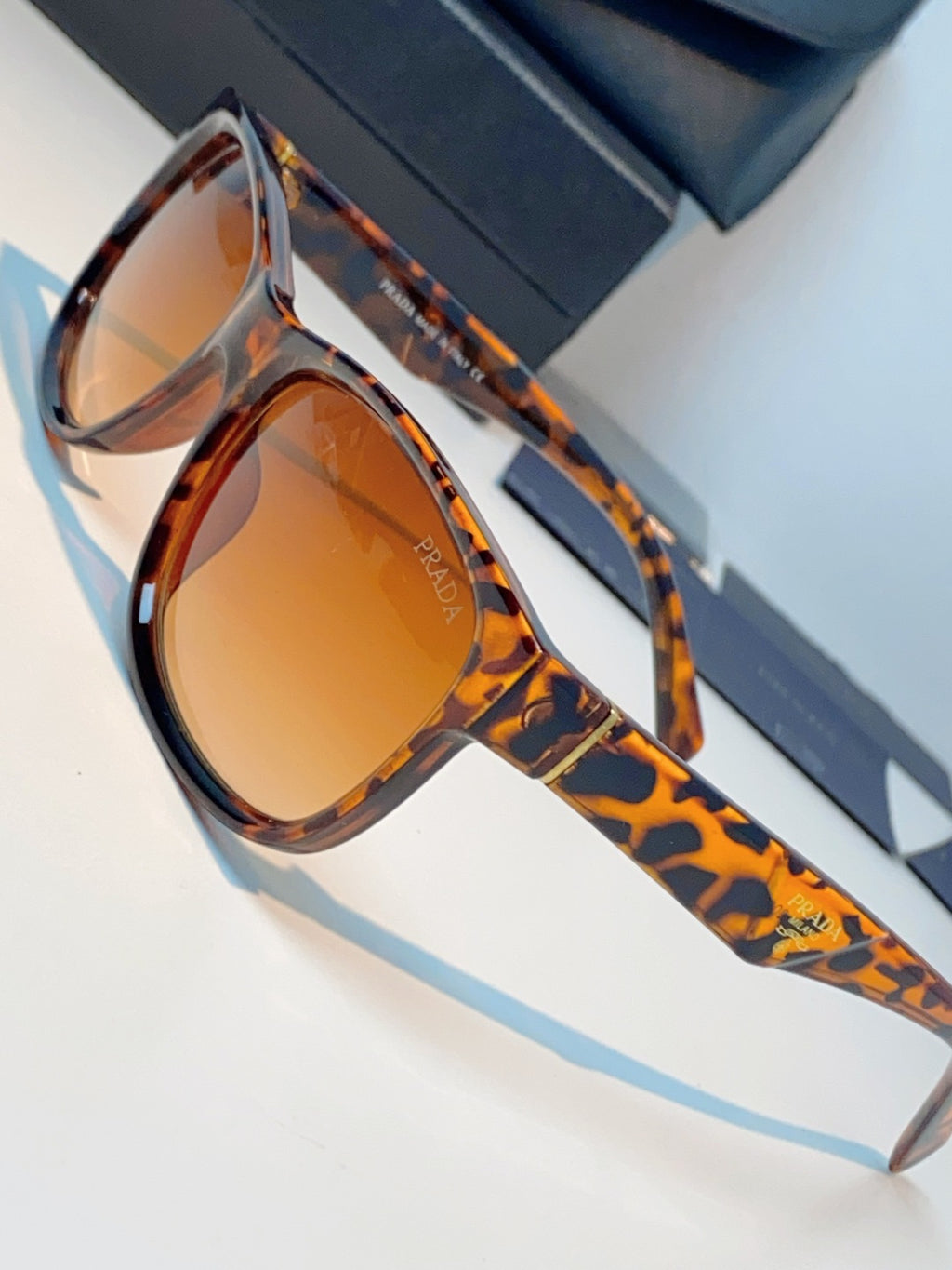 Prada Polarized Square Orange Lens Sunglasses for Men & Women - 934944 - detail image 7