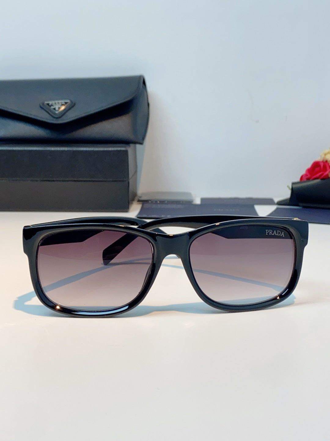 Prada Polarized Square Blue Lens Sunglasses for Men & Women - 934945 - detail image 2