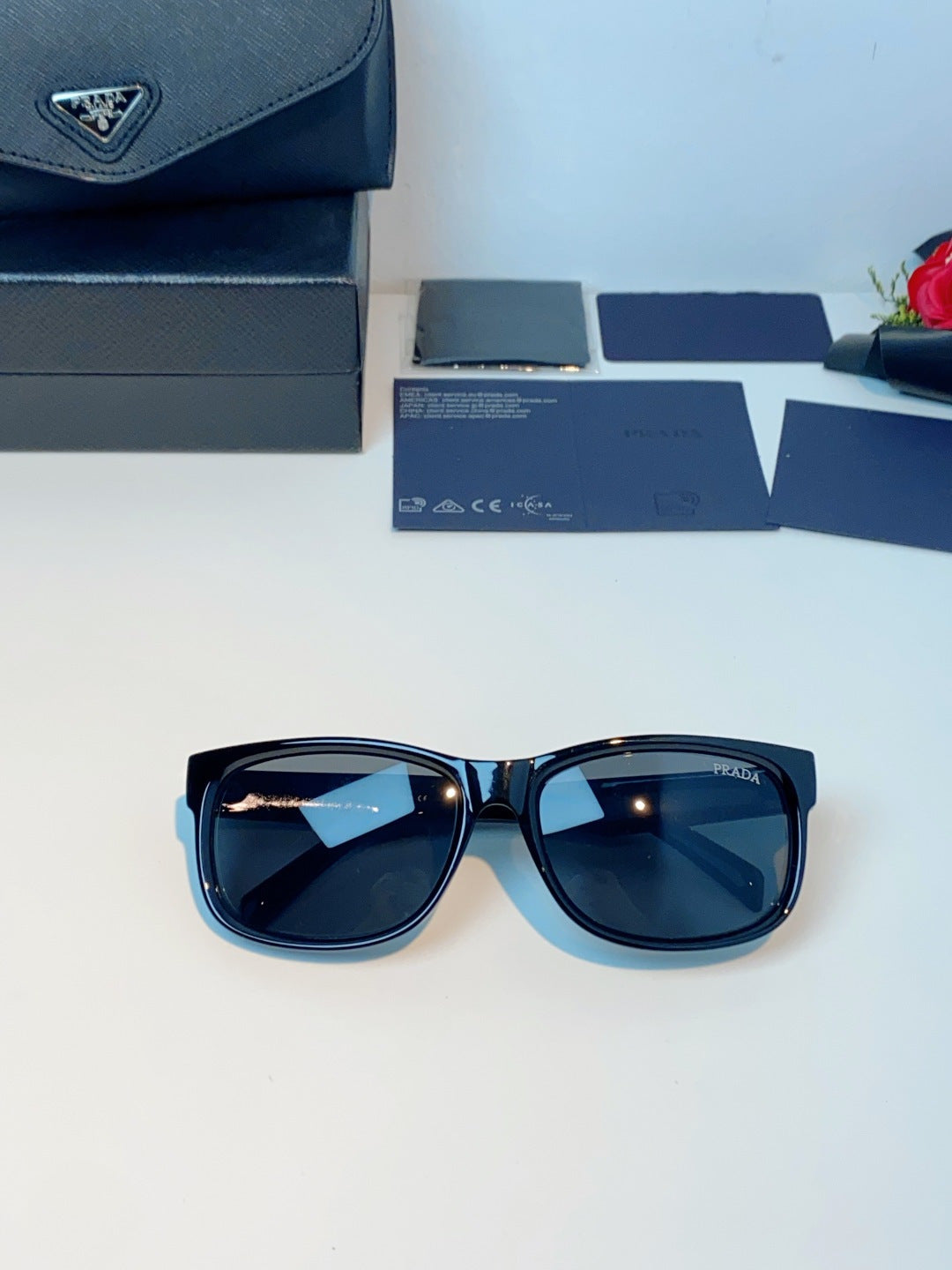 Prada Polarized Square Gray Lens Sunglasses for Men & Women - 934946 - detail image 9