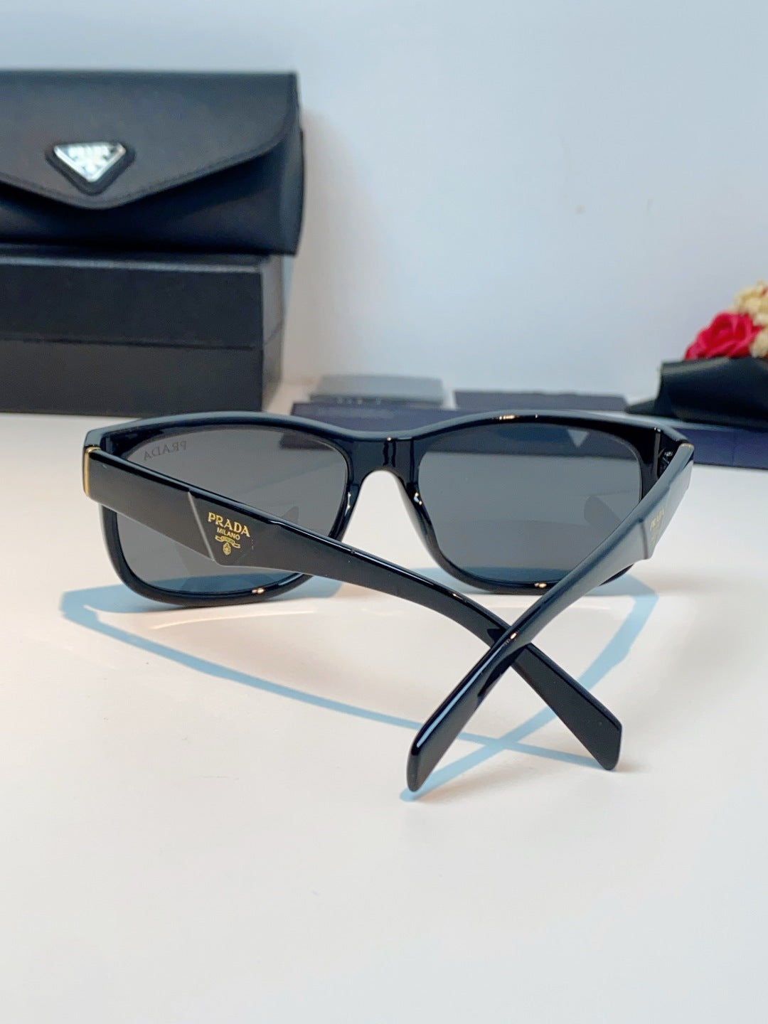 Prada Polarized Square Gray Lens Sunglasses for Men & Women - 934946 - detail image 3