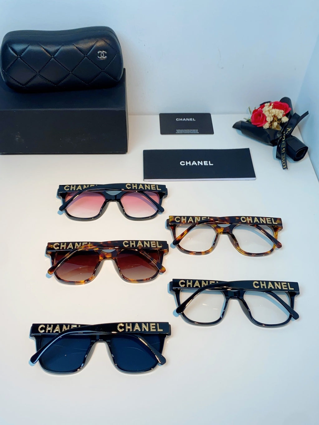 Chanel Square Black Lens Sunglasses for Women - 431647 - detail image 11