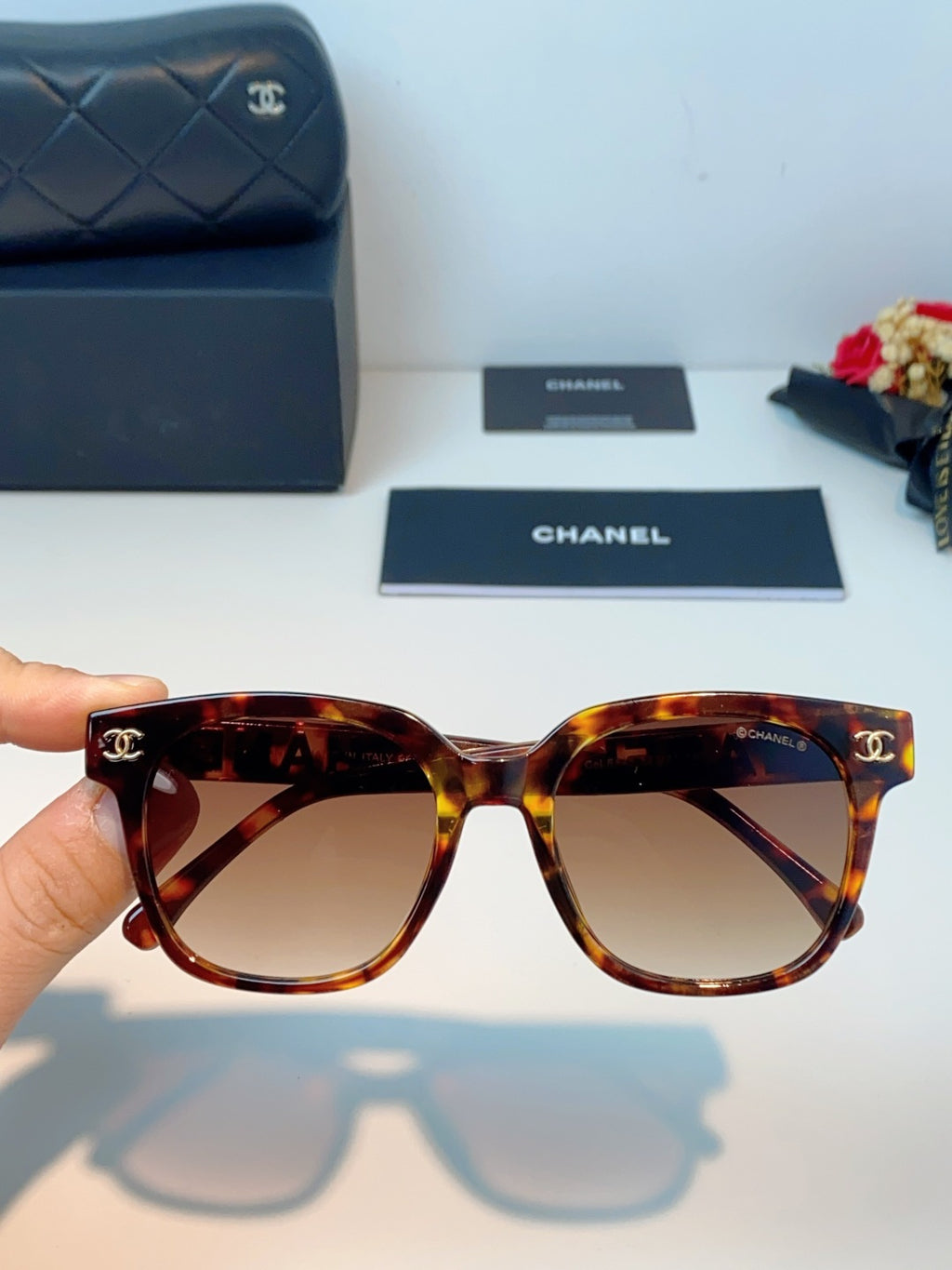 Chanel Square Brown Lens Sunglasses for Women - 431648 - detail image 4
