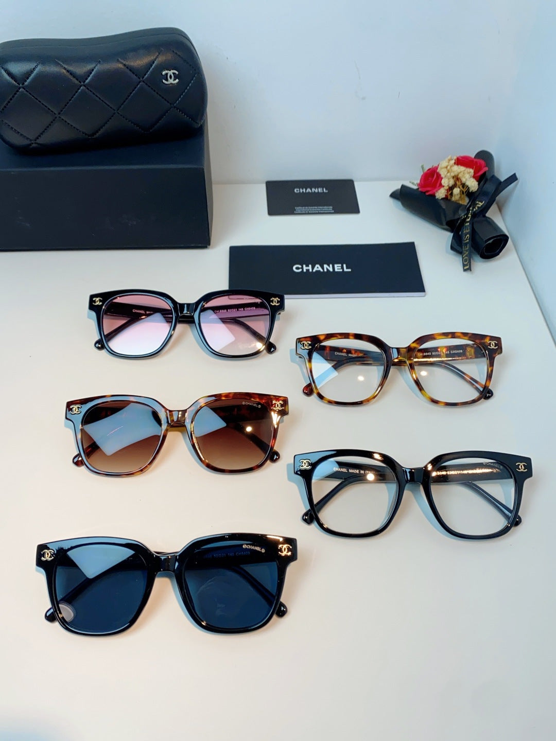 Chanel Square Blue Lens Sunglasses for Women - 431649 - detail image 12