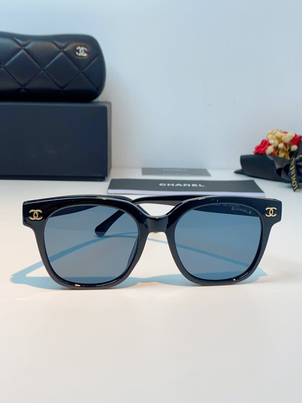 Chanel Square Blue Lens Sunglasses for Women - 431649 - detail image 2