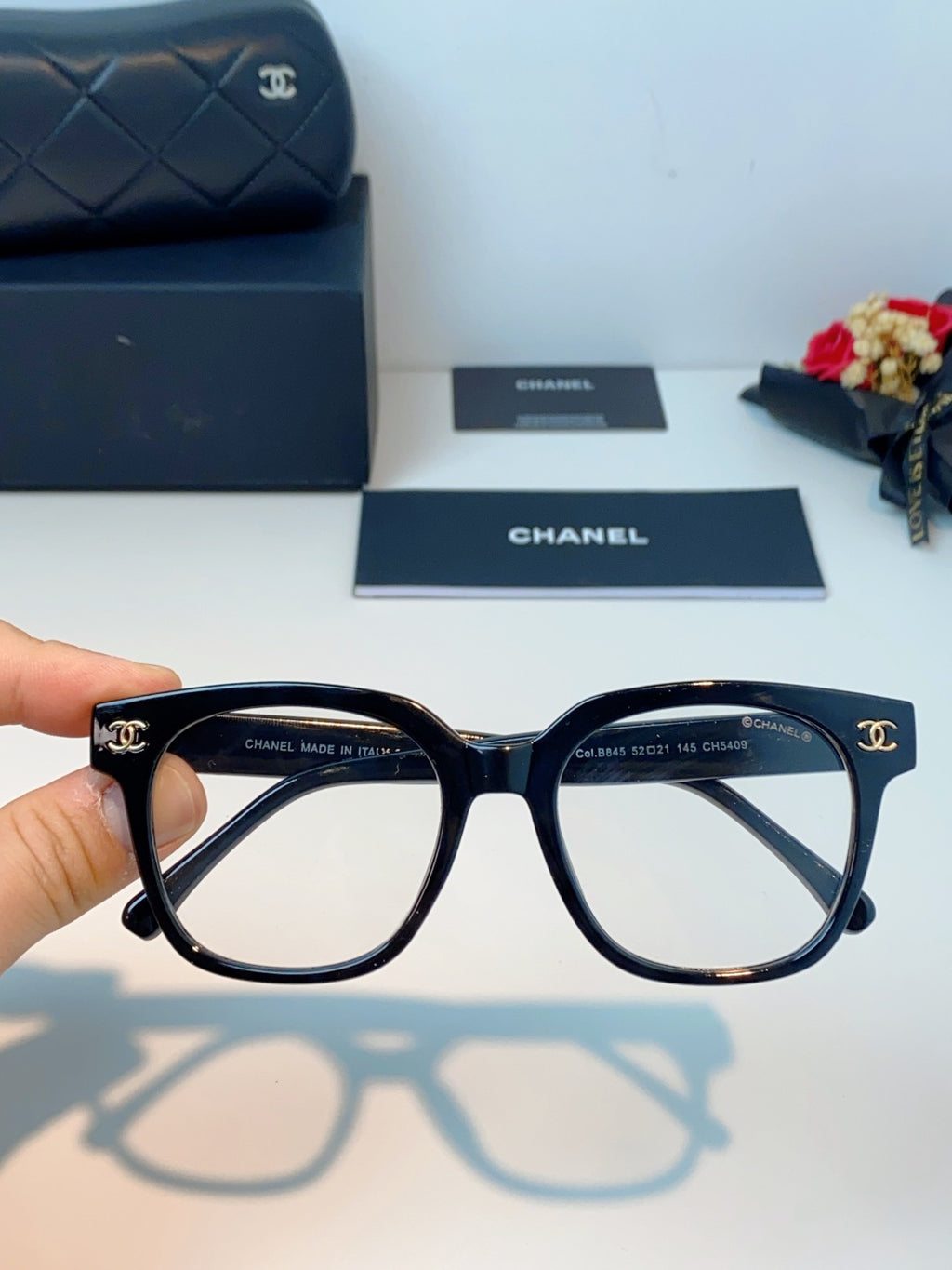 Chanel Square Black Lens Sunglasses for Women - 431651 - detail image 4