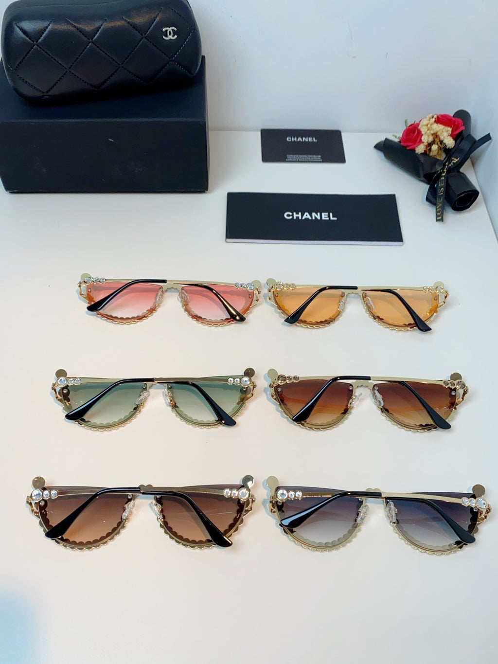 Chanel Metal Browline Silver Lens Sunglasses for Women - detail image 10