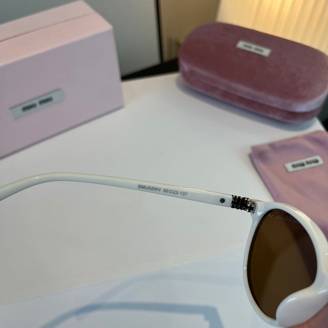 Miu Miu SMUO7S Square Silver Lens Sunglasses for Men & Women - 998393 - detail image 8