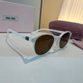 Miu Miu SMUO7S Square Silver Lens Sunglasses for Men & Women - 998393