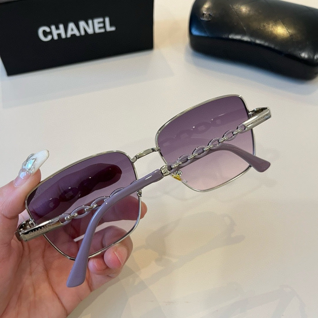 Chanel Oversized Silver Lens Sunglasses for Men & Women - 486574 - detail image 8