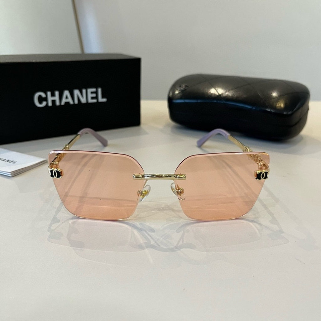 Chanel Oversized Gold Lens Sunglasses for Men & Women - 358025 - detail image 2