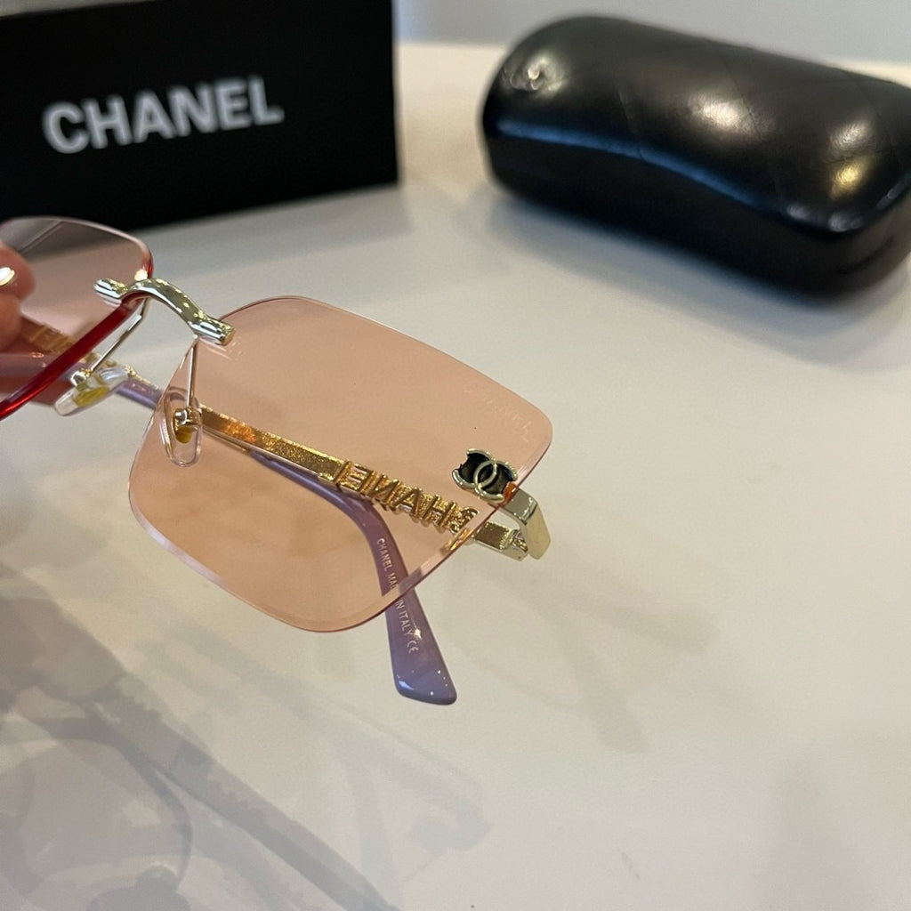Chanel Oversized Gold Lens Sunglasses for Men & Women - 358025 - detail image 7