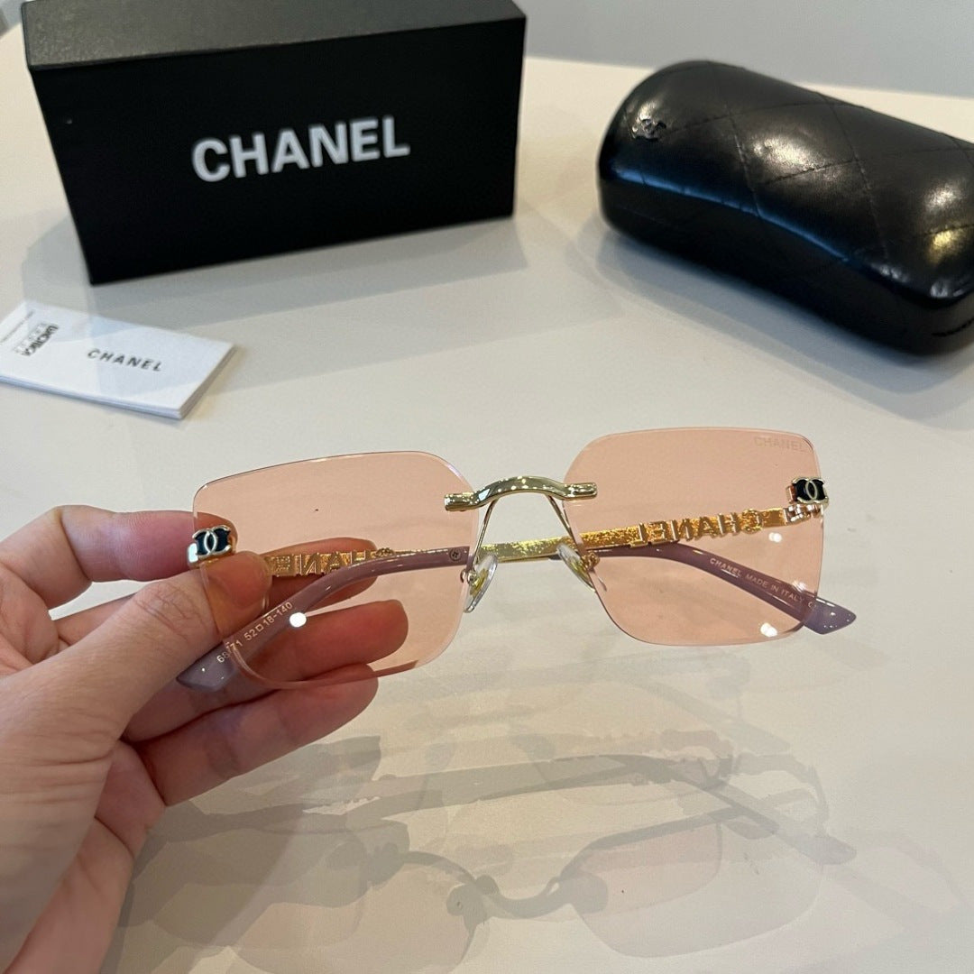 Chanel Oversized Gold Lens Sunglasses for Men & Women - 358025 - detail image 5
