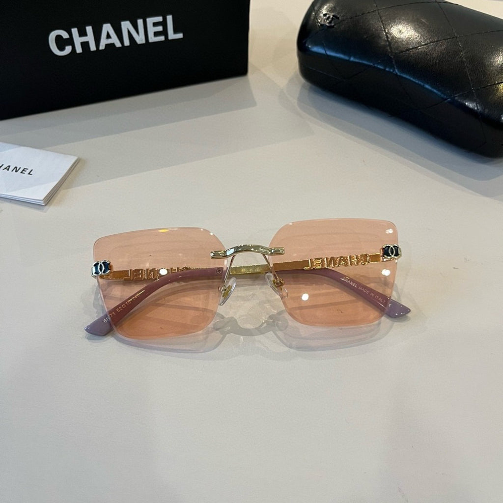 Chanel Oversized Gold Lens Sunglasses for Men & Women - 358025 - detail image 4