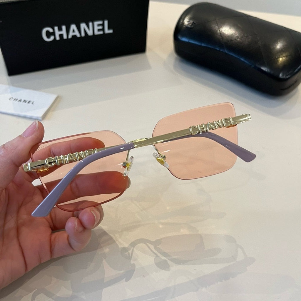 Chanel Oversized Gold Lens Sunglasses for Men & Women - 358025 - detail image 8
