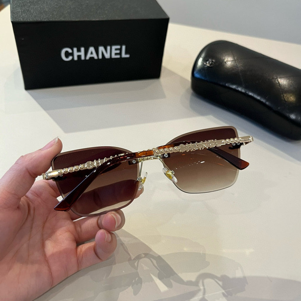 Chanel Oversized Brown Lens Sunglasses for Men & Women - 358027 - detail image 8