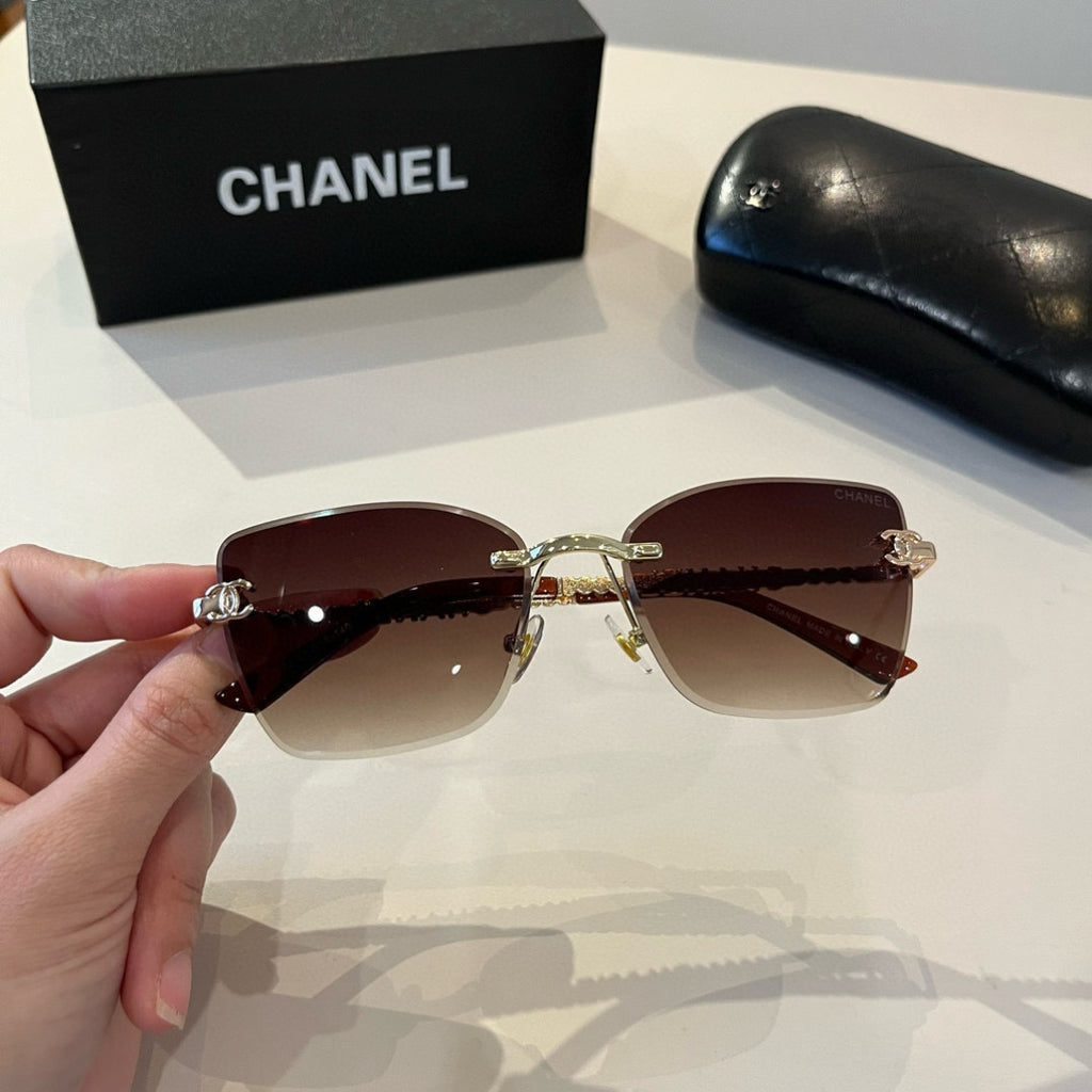Chanel Oversized Brown Lens Sunglasses for Men & Women - 415217 - detail image 5