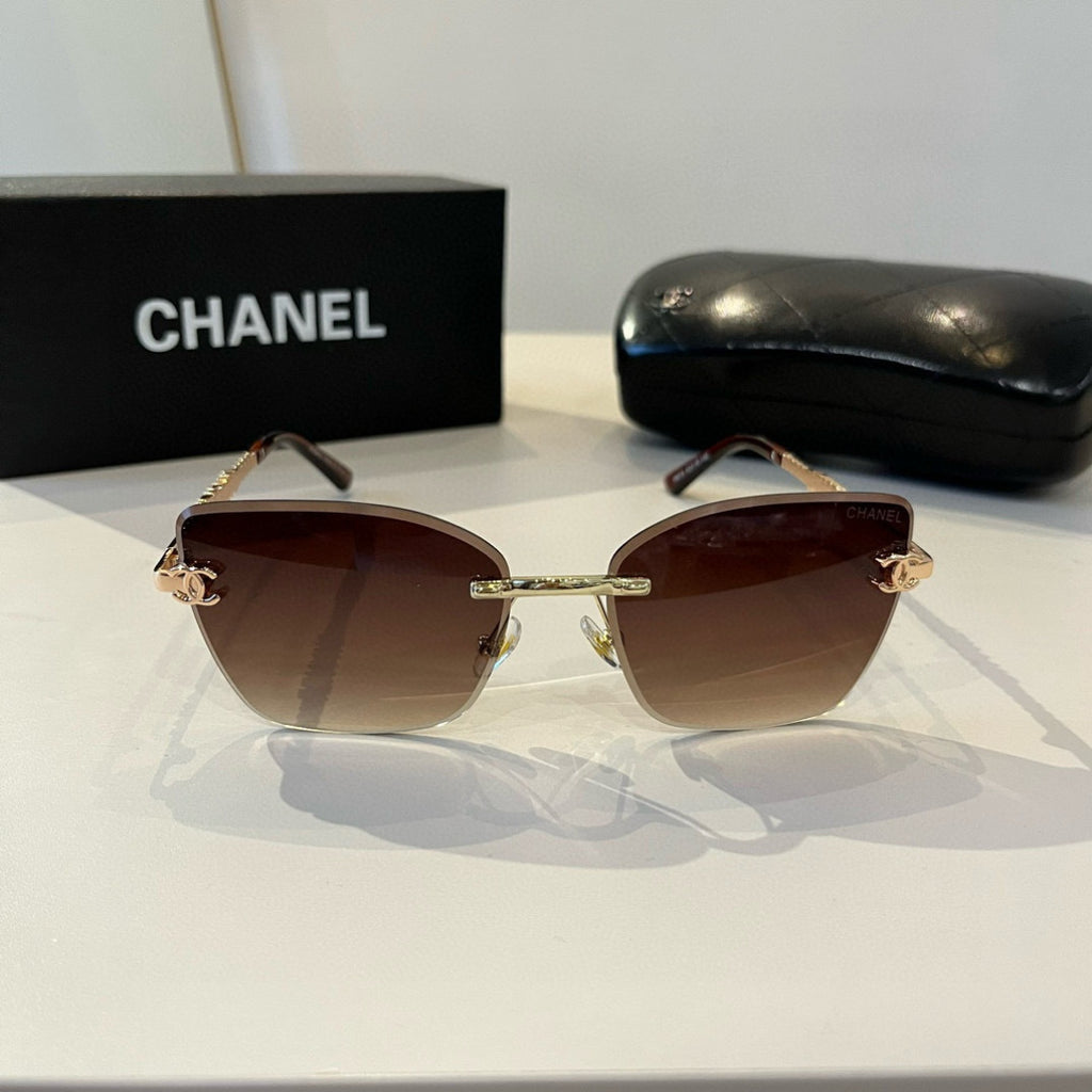 Chanel Oversized Brown Lens Sunglasses for Men & Women - 358027 - detail image 2