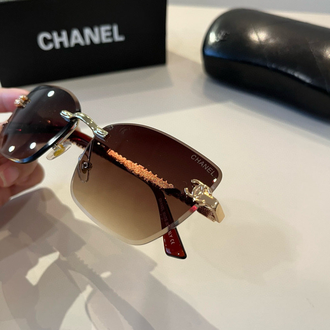 Chanel Oversized Brown Lens Sunglasses for Men & Women - 358027 - detail image 6