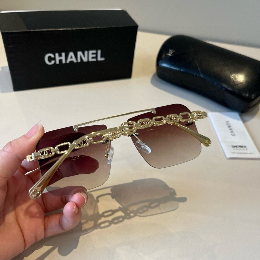 Chanel Square Red Lens Sunglasses for Men & Women - detail image 6