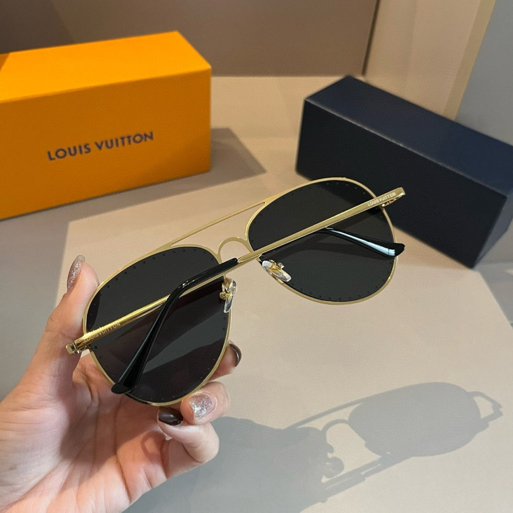 Louis Vuitton Metal Aviator Gold Lens Sunglasses for Men & Women - 414809 - detail image 7