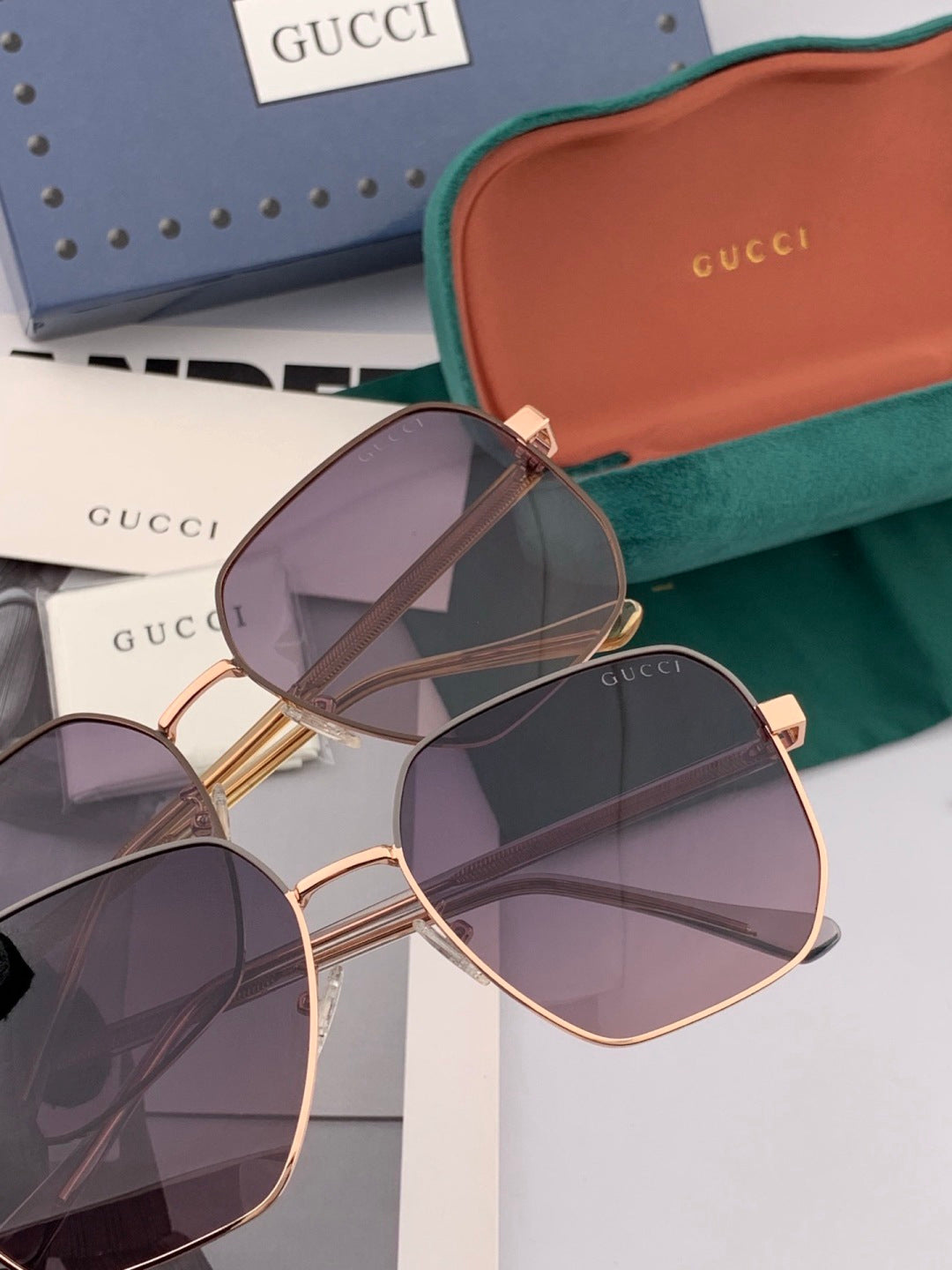 Gucci G1622 Polarized Square Gold Lens Sunglasses for Men & Women - 934082 - detail image 5