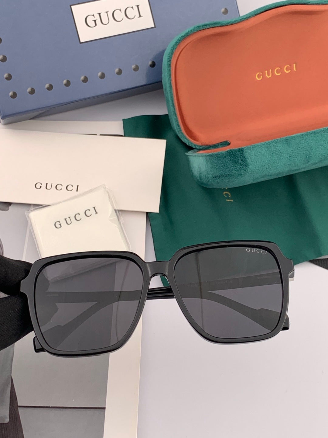 Gucci G3905 Metal Square Black Lens Sunglasses for Men & Women - 934083 - detail image 2