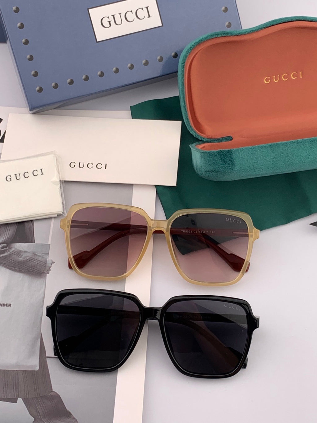Gucci G3905 Metal Square Black Lens Sunglasses for Men & Women - 934083 - detail image 7