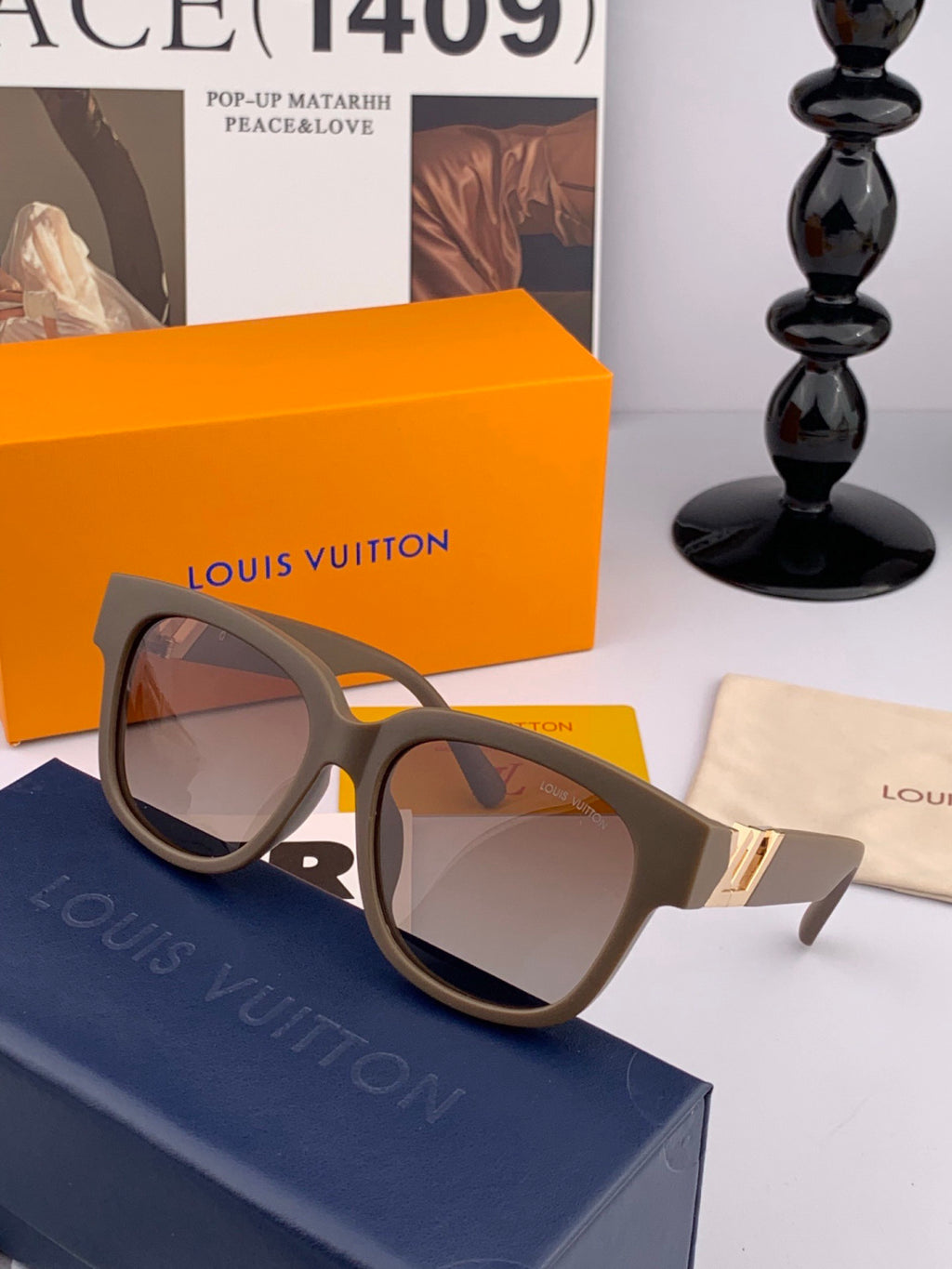 Louis Vuitton L5516 Polarized Square Brown Lens Sunglasses for Men & - 933820 - detail image 3
