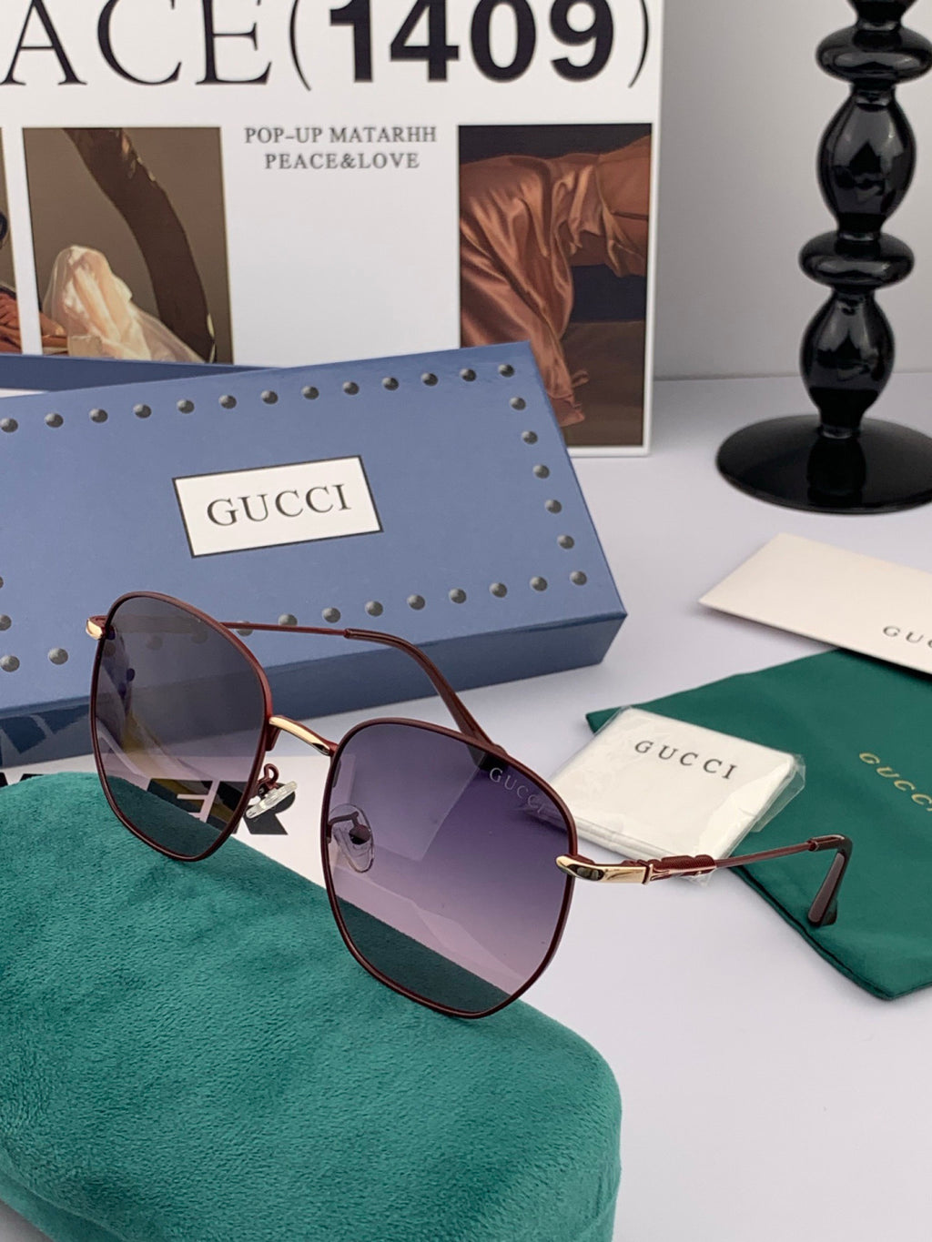 Gucci G7305 Polarized Fashion Gold Lens Sunglasses for Women - 934084 - detail image 4