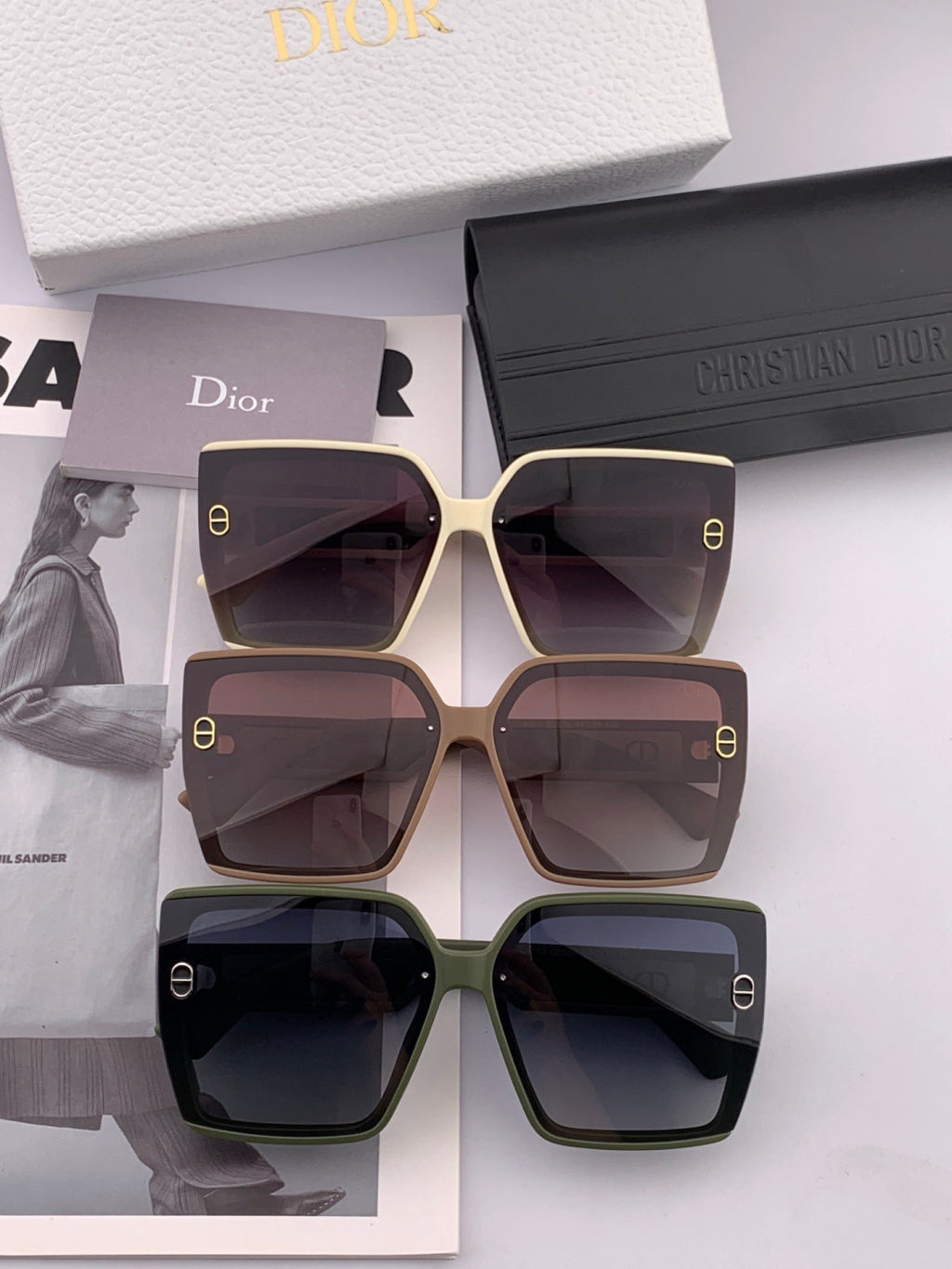Dior CD0971 Polarized Square Red Lens Sunglasses for Men & Women - 934555 - detail image 4