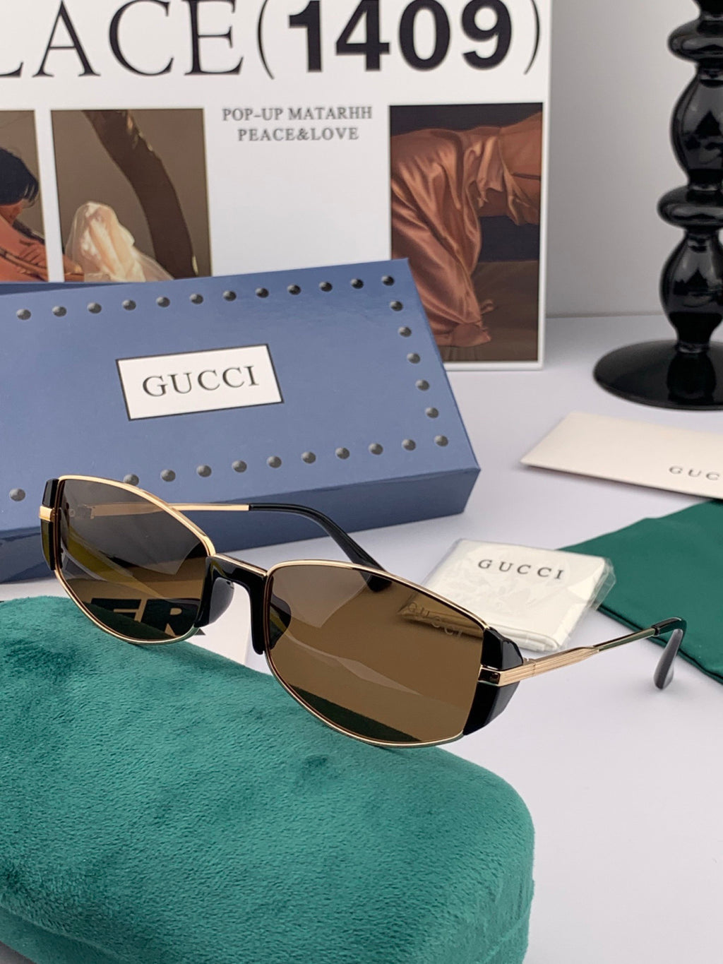 Gucci G2827 Polarized Oversized Red Lens Sunglasses for Men & Women - 934085 - detail image 5
