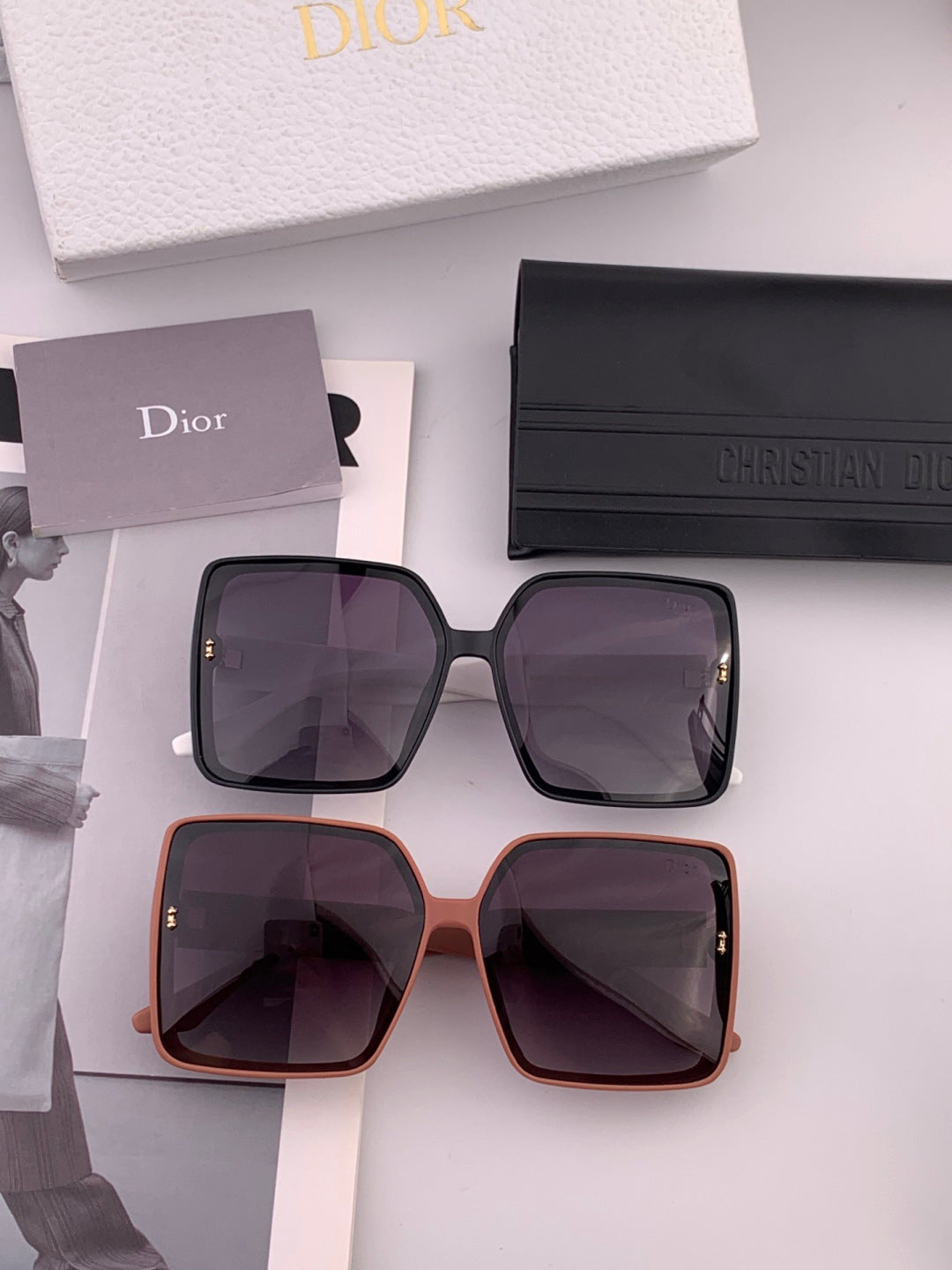 Dior CD3227 Polarized Square Brown Lens Sunglasses for Women - detail image 6