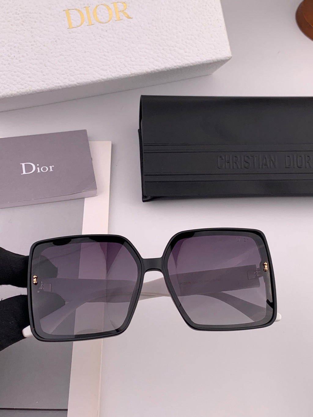 Dior CD3227 Polarized Square Brown Lens Sunglasses for Women