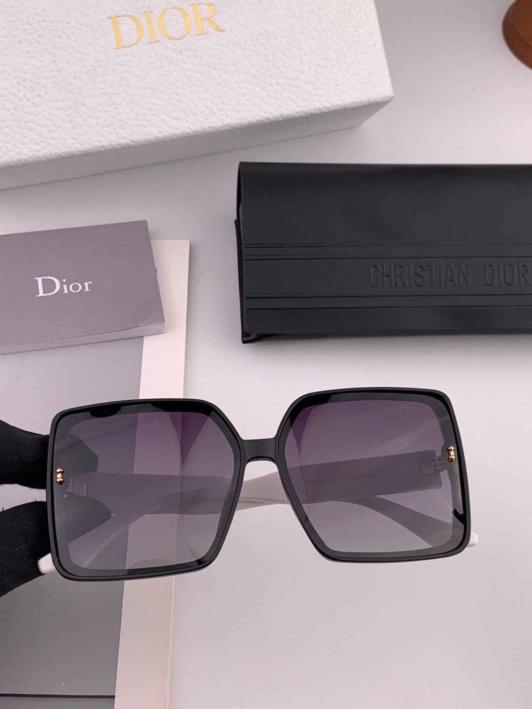Dior CD3227 Polarized Square Brown Lens Sunglasses for Women