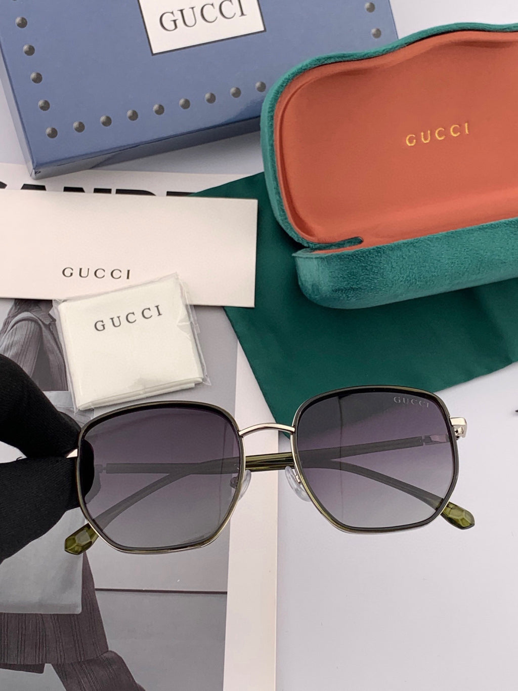 Gucci G3122 Metal Fashion Gold Lens Sunglasses for Men & Women - detail image 2