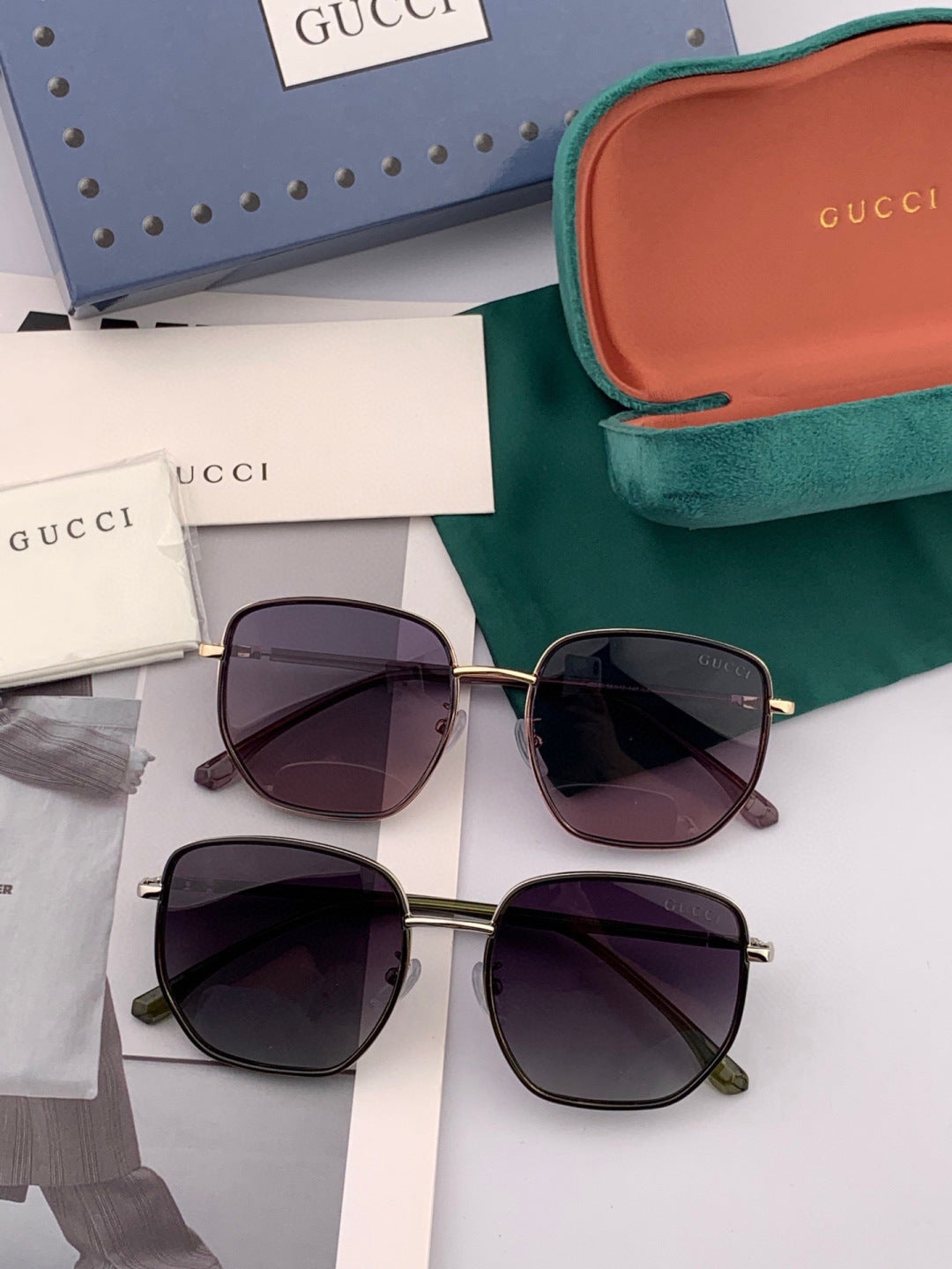 Gucci G3122 Metal Fashion Gold Lens Sunglasses for Men & Women - detail image 7