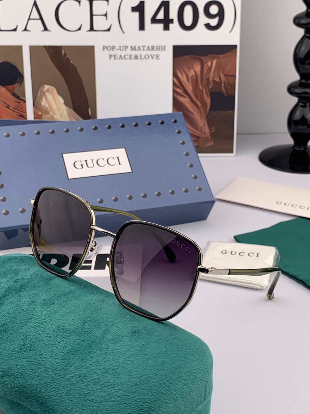 Gucci G3122 Metal Fashion Gold Lens Sunglasses for Men & Women - detail image 4